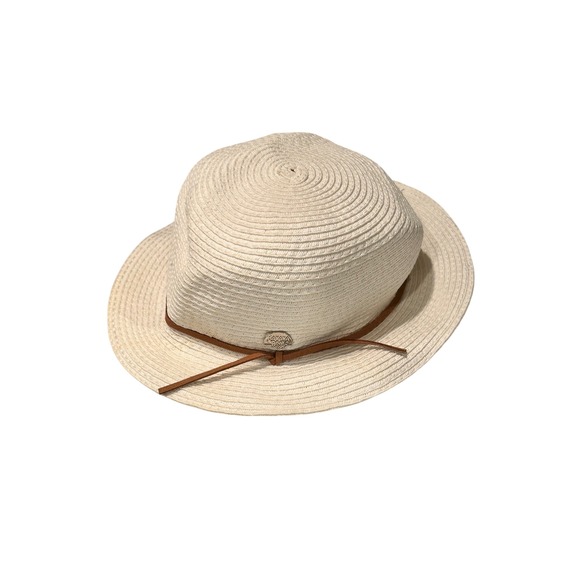 Banana Boat Accessories - Banana Boat Women‎ Cream Paper Straw Sun Hat Fedora One Size Resortwear Beach